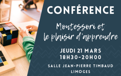 Conférence : Montessori, le plaisir d’apprendre